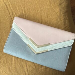 Pink and Grey Clutch
